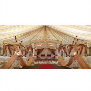 Mandap de mariage en fibre Royal Maharaja, nouveau style, ensemble de mandap sculpté en fibre, dernière collection de mandap de mariage en bois sculpté, Australie - Product Image 1