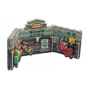 Nuevos alquileres de fiestas para 2025 Estación de selfies inflable de estilo occidental, paredes inflables con diseño 3D para fotografía - Product Image 1