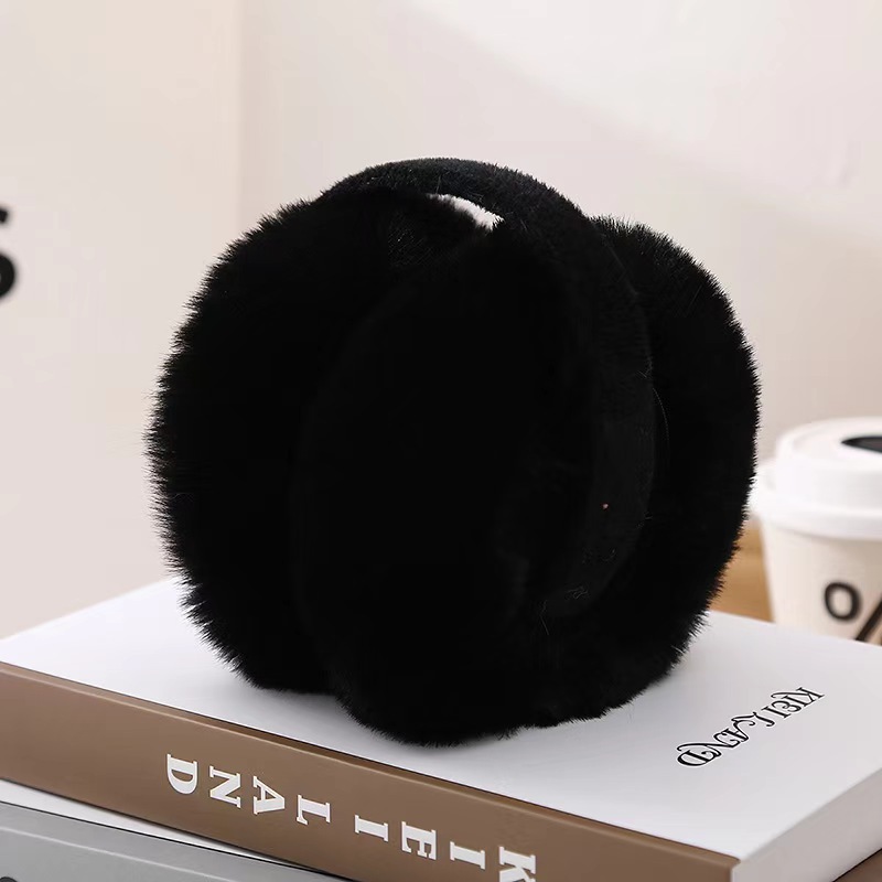 Tige pliable en velours fin - Noir - Diamètre 15 cm