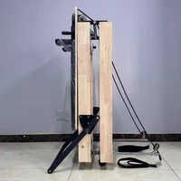 Le meilleur des meilleurs : Machine Reformer avec barre de repose-pieds réglable en bois de chêne et aluminium blanc pour studio