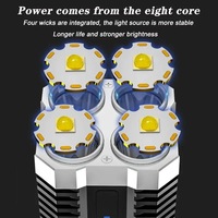 Super lumineux 4led lampe de poche rechargeable Cob côté lumière multifonctionnelle forte lumière lampe de poche extérieure LED lampe de poche portable