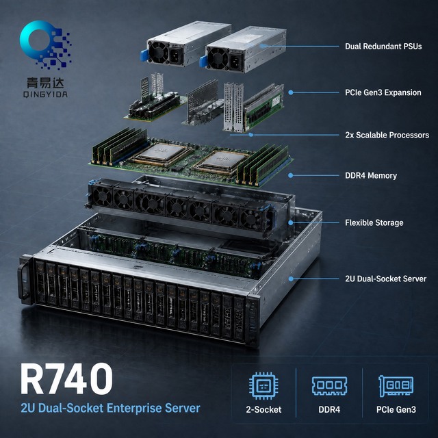 R740 Computer Server 2U 2-socket R750 Network Server Rack Server High Quality Original in Stock Poweredge