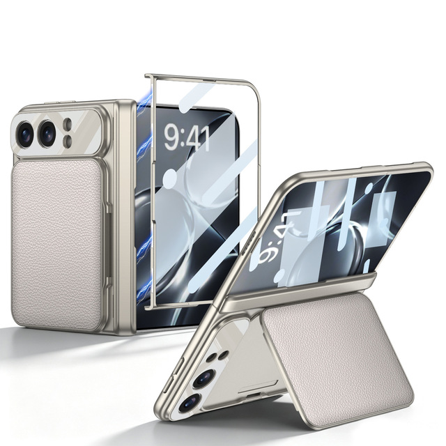 HEYBINGO Magnetic Wireless Fold Case Invisible Kickstand Full Body Shockproof Hinge Guard for IP 18 duo
