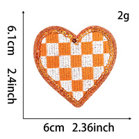 Patchs en chenille écologiques du fabricant, sequins assortis en forme de cœur pour appliques, patchs brodés pour vestes en jean et chapeaux