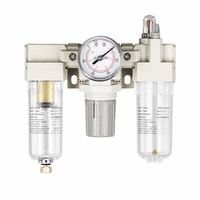 1/4 Zoll FRL Kombinationseinheit mit automatischer Entwässerung, pneumatischer Luftfilter, Druckregler und Öler AC2000-02D