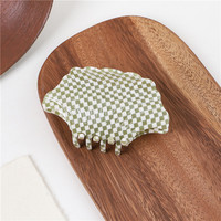 BIZE Nouvelle pince à cheveux en acétate de cellulose en forme de feuille de requin vintage française, pince à cheveux décorative quotidienne pour filles, accessoires pour cheveux