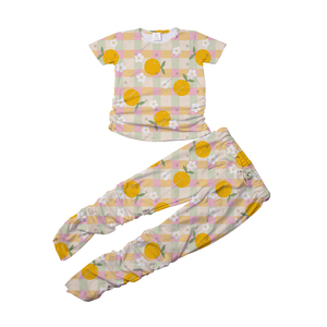 <span class=keywords><strong>Ensemble</strong></span> deux pièces pour filles, mode enfant, chemises à manches courtes avec leggings, tissu en soie de lait, nouveau-né à 16 <span class=keywords><strong>ans</strong></span>, costume pour enfants - Product Image 5