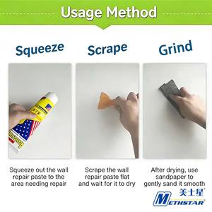 Adhésif de réparation de papier peint à base d'eau Methstar 170g, transparent, inodore, à forte adhérence, sans formaldéhyde, pour usage en construction - Product Image 5