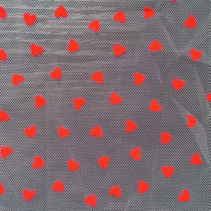 Ancho 150 cm poliéster Spandex Flock malla encaje tela <span class=keywords><strong>amor</strong></span> forma velo tul tela para mujer falda boda vestido <span class=keywords><strong>de</strong></span> novia - Product Image 1
