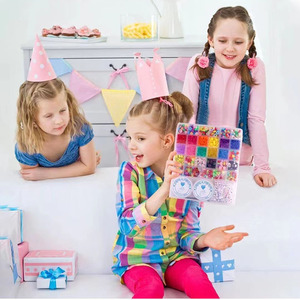 Venta al por mayor: Set de 30 rejillas de cuentas grandes de pony, cuentas de colores, cuentas de plástico acrílico personalizadas para hacer <span class=keywords><strong>accesorios</strong></span> de joyería - Product Image 6
