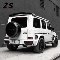 ZS pour Mercedes Benz classe G Wagon W463 mise à niveau W464 capot en Fiber de carbone couvercle de pneu de secours capot toit aileron arrière Kit de carrosserie