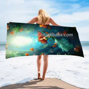 可爱卡通海洋图案超细纤维沙滩巾系列9出厂价格