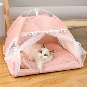 Tienda de campaña plegable para perros al por mayor, casa portátil rosa para perros, tienda de campaña acogedora y transpirable para mascotas - Product Image 4