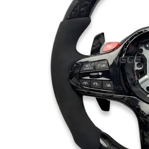 Volant de voiture en fibre de carbone forgée chauffant LCI Upgrade pour BMW G20 G38 Série 3 M3 M4 G80 G82 G83 G2x M340i M440i M Sport - Product Image 3