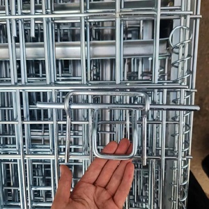 Lưới Lồng <span class=keywords><strong>Stackable</strong></span> xe nâng an toàn lồng Trung Quốc nhà máy vật nuôi phôi dây lưu trữ container - Product Image 2