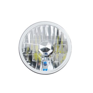 Faro Redondo de 5.75 Pulgadas con Rejilla Plateada de Cristal, Faros de Conversión H4, Compatibles con Miles de Autos Clásicos Antiguos - Product Image 2