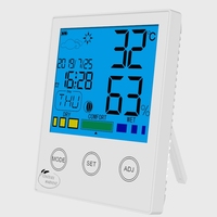 Station météo numérique CH-909, horloge de table, température et humidité, thermomètre électronique sans fil pour la maison