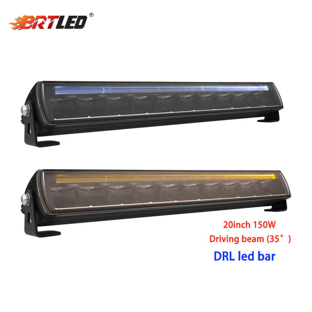 New BRTLED 20Inch 150W 14000LM LED off Road Light Bar with Position Light ECE R112 Certified Universal Fitment ETM Technology