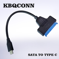 Câble de disque dur SATA 22pin vers USB 3.1 câble de transfert lecteur à semi-conducteurs 2.5 pouces câble de données de type c à tête unique