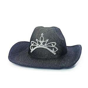 Listo para enviar Moda Despedida de soltera Suministros Perlas Corona imperial Sombreros de <span class=keywords><strong>vaquero</strong></span> occidental Novia para ser Vaquera <span class=keywords><strong>sombrero</strong></span> de <span class=keywords><strong>princesa</strong></span> - Product Image 2