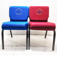 Chaises empilables et connectables modernes sur mesure pour hôtels, bureaux, halls et auditoriums, idéales pour les églises