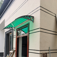 OEM personnalisé bricolage facile à installer 60*100cm design moderne extérieur porte fenêtre auvent support en plastique feuille de polycarbonate auvent