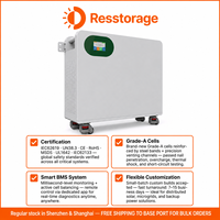 Système de stockage d'énergie à batterie LiFePO4 48V 314Ah 16.08kWh, type split, mural, pour alimentation de secours des télécommunications, garantie 5 ans