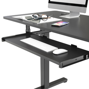 V-gắn kết văn phòng nhà điện chiều cao có thể điều chỉnh 47 inch bàn với Pull-out Bàn phím Khay tải công suất 70kg/154lbs JSD5-01-2P-X - Product Image 5