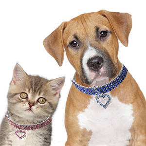 Nuevo Collar para Mascotas con Forma de Corazón, Cadena para Perro, Collar de Cristal para Gato, Joyería para Mascotas al por Mayor - Product Image 2