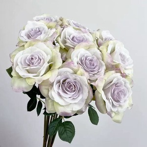 Rose de jardin artificielle à tête unique, qualité commerciale pour arrangement de vase d'hôtel de luxe, rose de jardin australienne moderne - Product Image 2