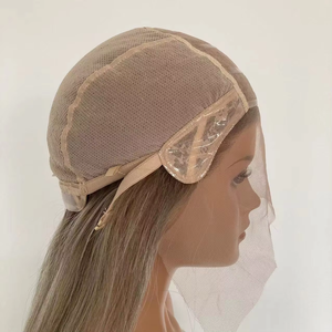 Perruque médicale la plus populaire en cheveux humains <span class=keywords><strong>blond</strong></span> <span class=keywords><strong>cendré</strong></span>, avec dessus en silicone antidérapant et soyeux, entièrement nouée à la main, sans colle ni ruban, facile à utiliser - Product Image 1