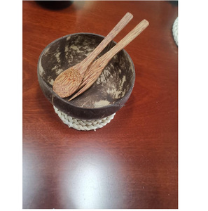 กะลามะพร้าวชามช้อนทำด้วยมือชามมะพร้าวที่ทำจากกะลามะพร้าวสำหรับซุปสลัดสมูทตี้ไอศครีมและขนมขบเคี้ยว - Product Image 6