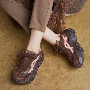 Zapatos Deportivos Casuales de Verano para Mujer, Diseño Retro con Punta Abierta, Cordones de Colores, Antideslizantes - Product Image 1