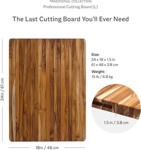 Nouvelle planche à découper rectangulaire en bois d'acacia écologique, surface huilée, ustensile de cuisine, bloc de découpe pour usage extérieur, légumes - Product Image 4