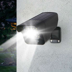 Lámpara de sensor de movimiento PIR DE SEGURIDAD Solar LED para jardín de casa al aire libre con luz en forma de cámara simulada de Control remoto - Product Image 1