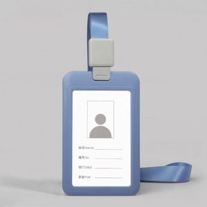 Vertical Plastic Candy Color <b>Id</b> Card <b>Holder</b> with Lanyard Office Schools Identity Badge <b>Holder</b> - Product Image 2