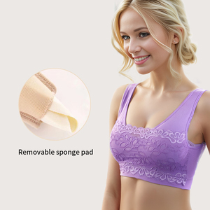 S-SHAPER grande taille <span class=keywords><strong>femme</strong></span> respirant nude soutiens-gorge dentelle couleur unie sans couture sous-vêtements push-up soutien-gorge avec conception dos nu pour adultes - Product Image 4