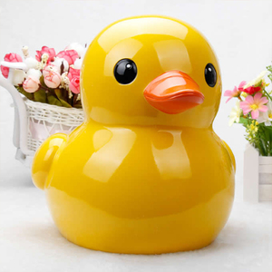 Alcancía <span class=keywords><strong>de</strong></span> Cerámica con Forma <span class=keywords><strong>de</strong></span> Pato Amarillo, Regalo Encantador Personalizado, Decoración del Hogar <span class=keywords><strong>de</strong></span> Alta Calidad - Product Image 5