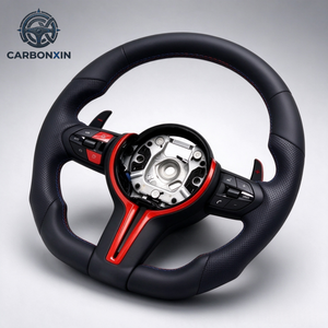 Volant de voiture en fibre de carbone et cuir, directement de l'usine, pour M3/M5/M2, sportif, avec fonction de chauffage, 100% Plug & Play - Product Image 3