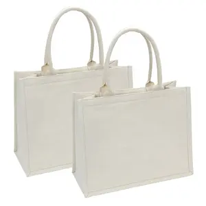 Hazır özel kadınlar düz pamuklu bez çantalar 100% geri dönüşümlü kumaş yeniden pamuk Tote özel Logo ile alışveriş çantası