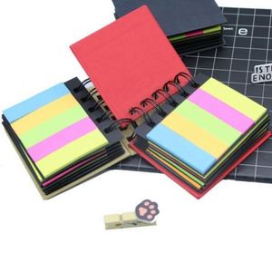 Cuaderno Espiral Promocional al por Mayor con Logotipo Personalizado, Cubierta Kraft Blanca, Papel Interior Rayado y Notas Adhesivas de Colores - Product Image 2