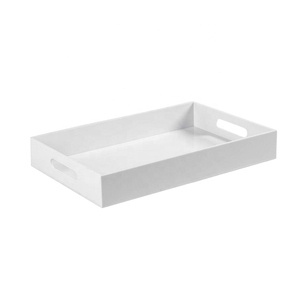 Glossy White Acrylic Tray with Handles