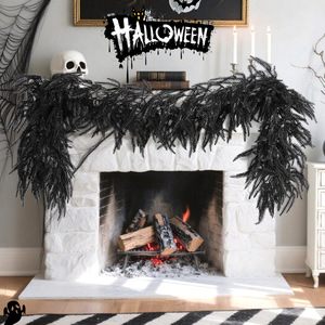 Decoraciones de ratán para Halloween fáciles de conseguir, decoración para fiestas al aire libre, calabazas artificiales, calaveras, guirnaldas para escaleras. - Product Image 3
