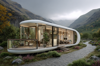 Maisons capsules en acier imperméables, directement de l'usine |   Design de luxe moderne pour les projets de centres commerciaux/hôtels/resorts |   Livraison rapide Modulaire