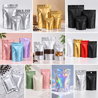 Sachet Doypack en Aluminium Holographique ECO avec Fermeture Zip Refermable pour Emballage Alimentaire, Logo Personnalisé