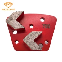 Outils de diamant en métal à segments trapézoïdaux à Double flèches pour meuleuses diamantées
