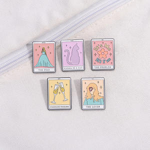 Pin esmaltado de Metal <span class=keywords><strong>Tarot</strong></span> Star Around the Music Taylor Broche creativo Insignia de Metal Accesorios de ropa Regalos Insignias esmaltadas personalizadas - Product Image 2
