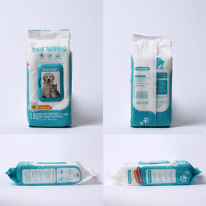 Animaux de compagnie chats chiens nettoyage lingettes humides après miction papier doux larme cul yeux larmes <span class=keywords><strong>dents</strong></span> doigt soins de santé hygiène pattes caca - Product Image 4