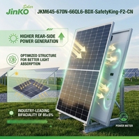Module solaire bifacial de type N 645W à 670W, panneau monocristallin à 24,80% d'efficacité pour PV commercial