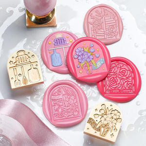 ホットセルドリームシリーズアーチ型フラットレイヤーカービングワックスシールスタンプヘッド - Product Image 5